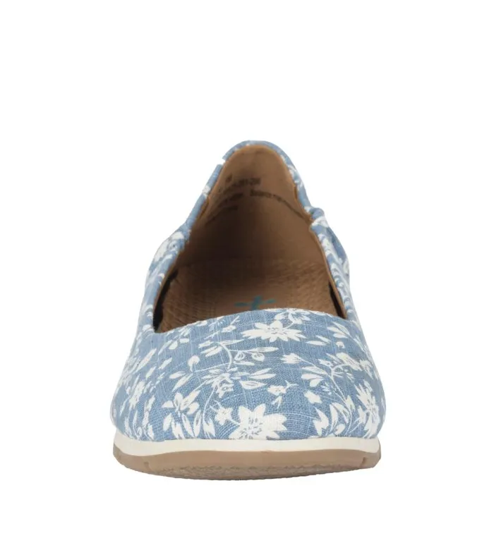 Women Baretraps Flats and Loafers Prim Slip On Bluewhite Flower Canvas Women Baretraps Flats and Loafers Prim Slip On Bluewhite Flower Canvas