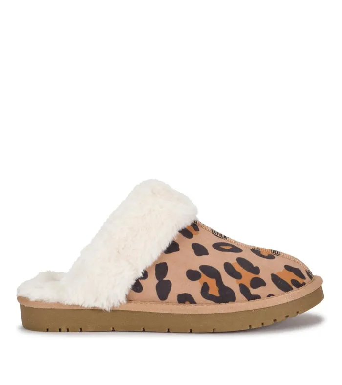 Women Baretraps Flats and Loafers Teegan Clog Slipper Leopard Women Baretraps Flats and Loafers Teegan Clog Slipper Leopard