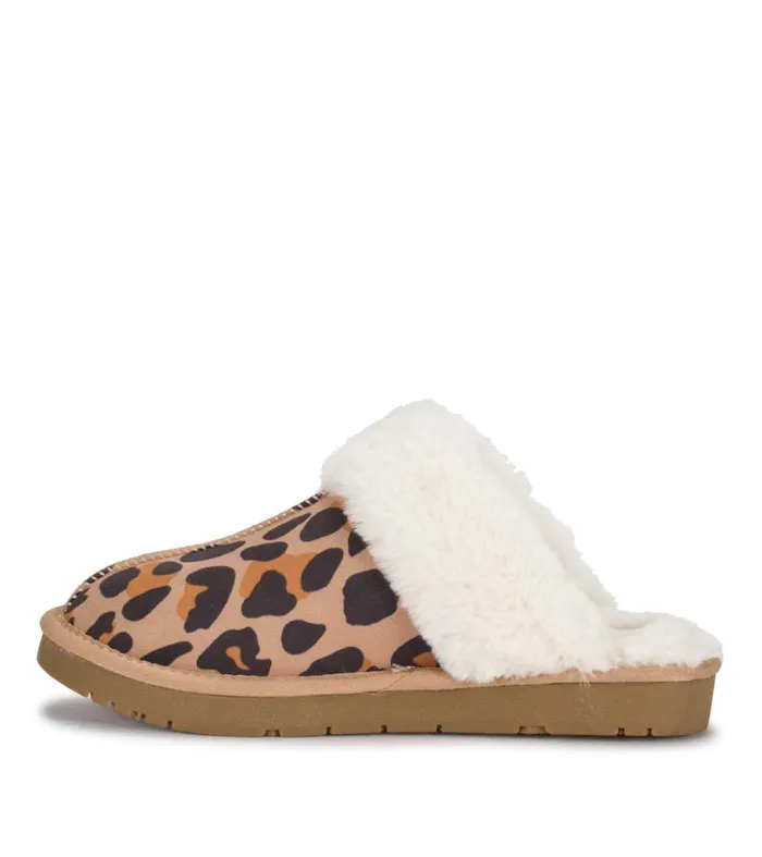 Women Baretraps Flats and Loafers Teegan Clog Slipper Leopard Women Baretraps Flats and Loafers Teegan Clog Slipper Leopard
