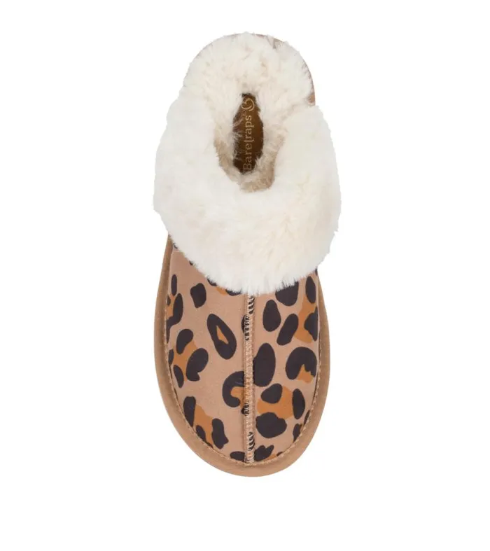 Women Baretraps Flats and Loafers Teegan Clog Slipper Leopard Women Baretraps Flats and Loafers Teegan Clog Slipper Leopard