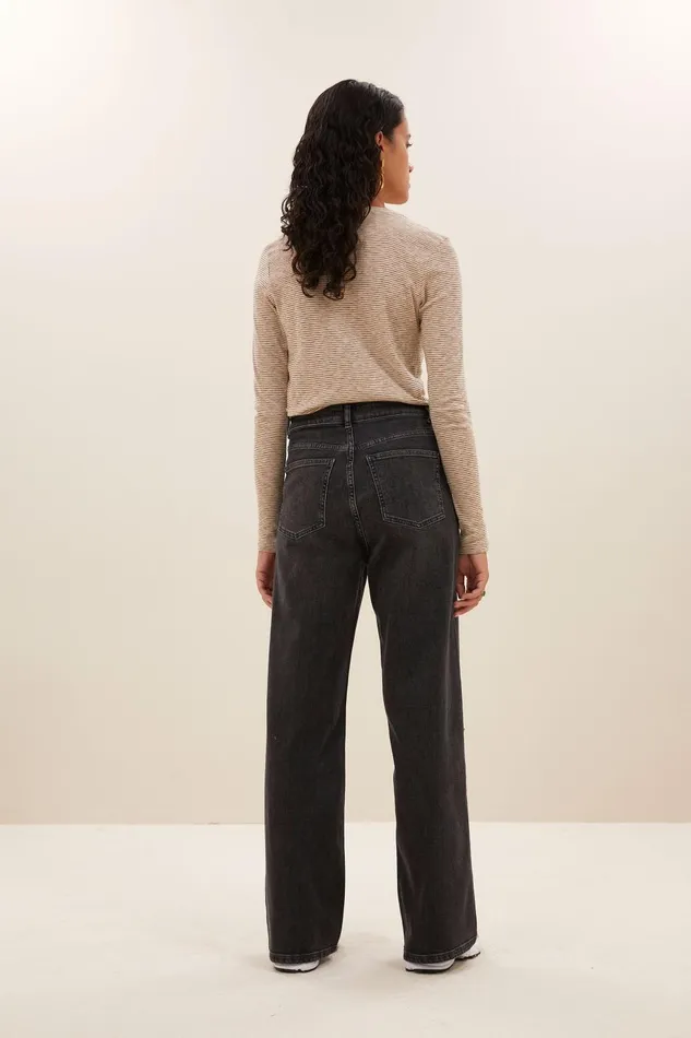 Women Basic Ls Thin Stripe Top Pecan Bybar Tops and Shirts Women Basic Ls Thin Stripe Top Pecan Bybar Tops and Shirts