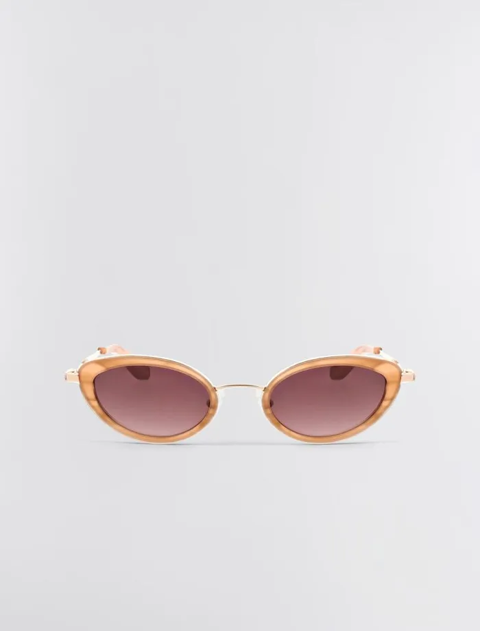 Women BCBG Sunglasses 1994 Oval Classic Sunglasses Rose Goldblush