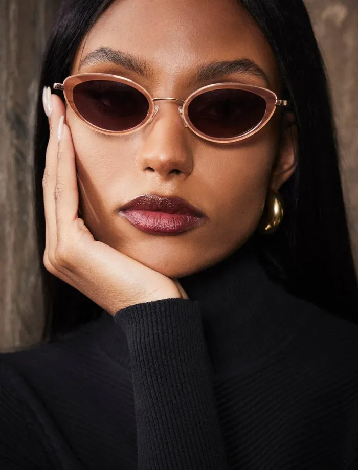 Women BCBG Sunglasses 1994 Oval Classic Sunglasses Rose Goldblush