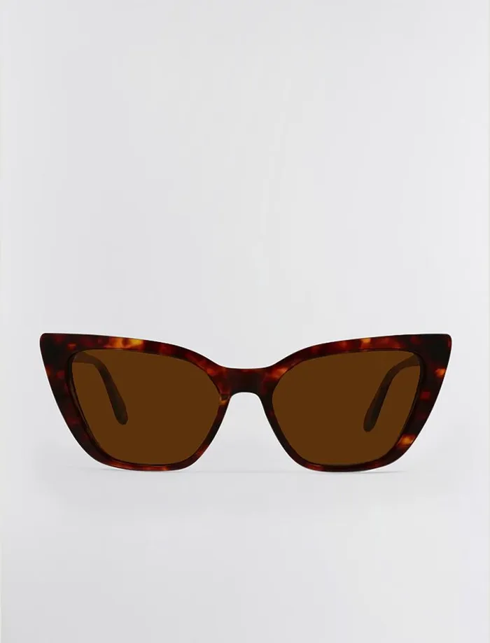 Women BCBG Sunglasses Kendall Cat Eye Sunglasses Brown Demi