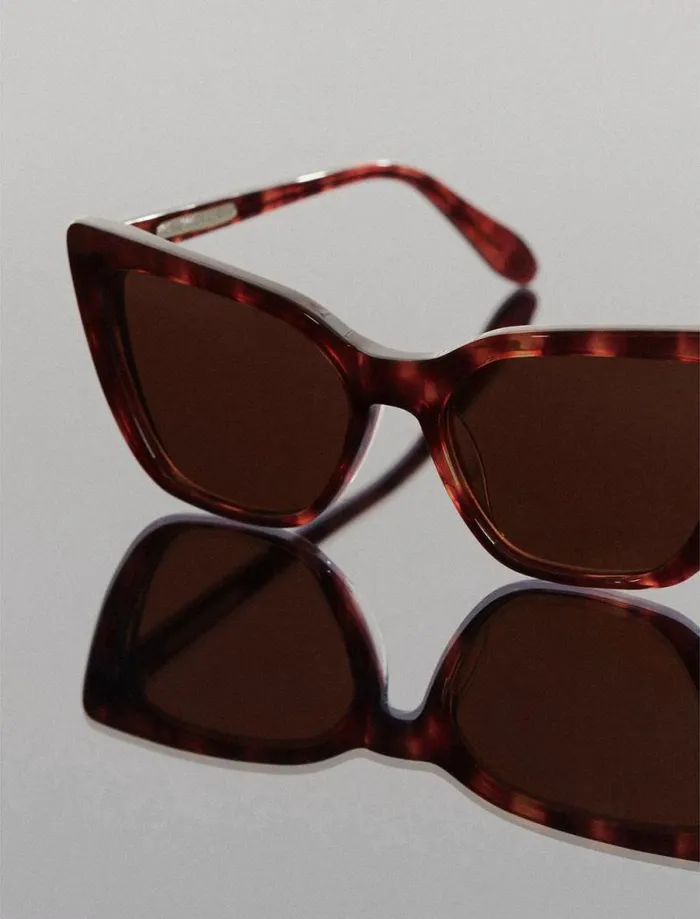 Women BCBG Sunglasses Kendall Cat Eye Sunglasses Brown Demi