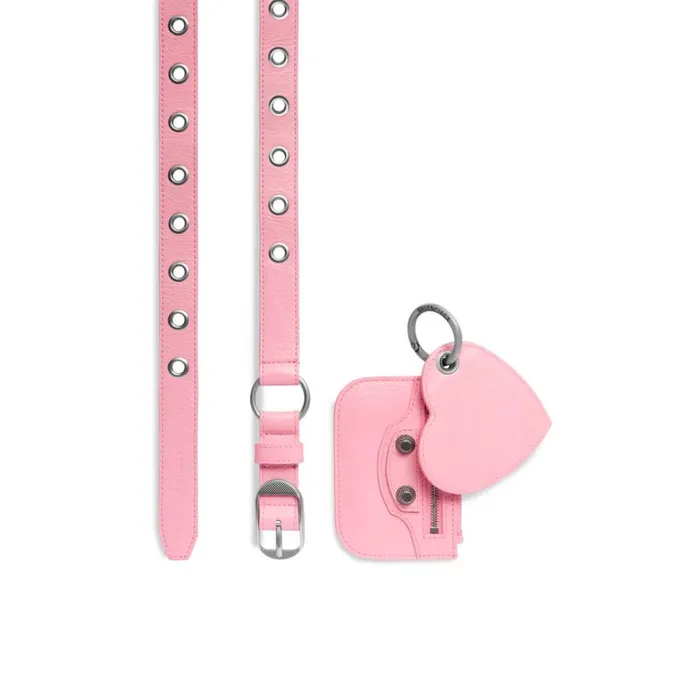 Women Belts Balenciaga Le Cagole Charms Belt In Pink