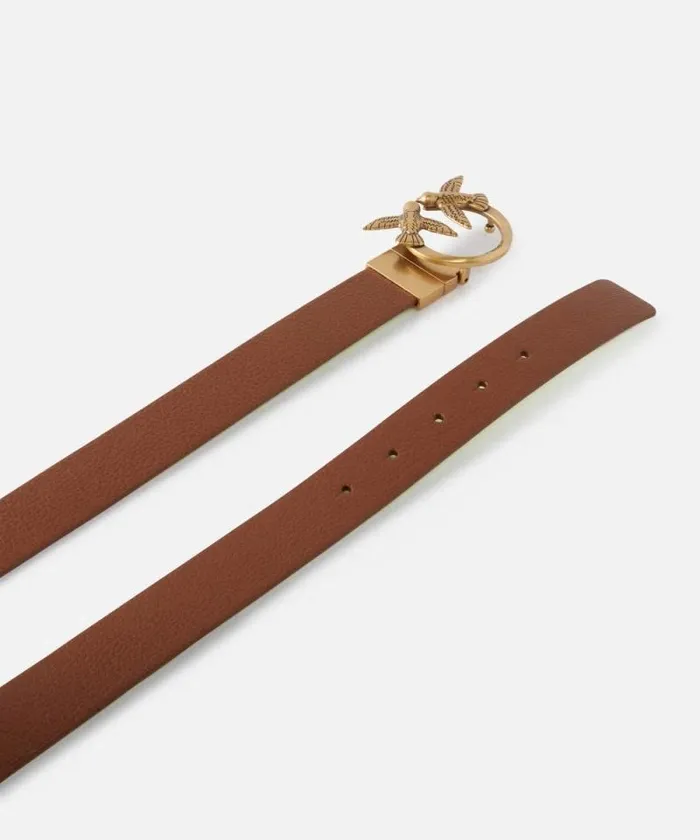 Women Belts Pinko Reversible Love Birds Belt 3cm Browngreenantiquegold Women Belts Pinko Reversible Love Birds Belt 3cm Browngreenantiquegold