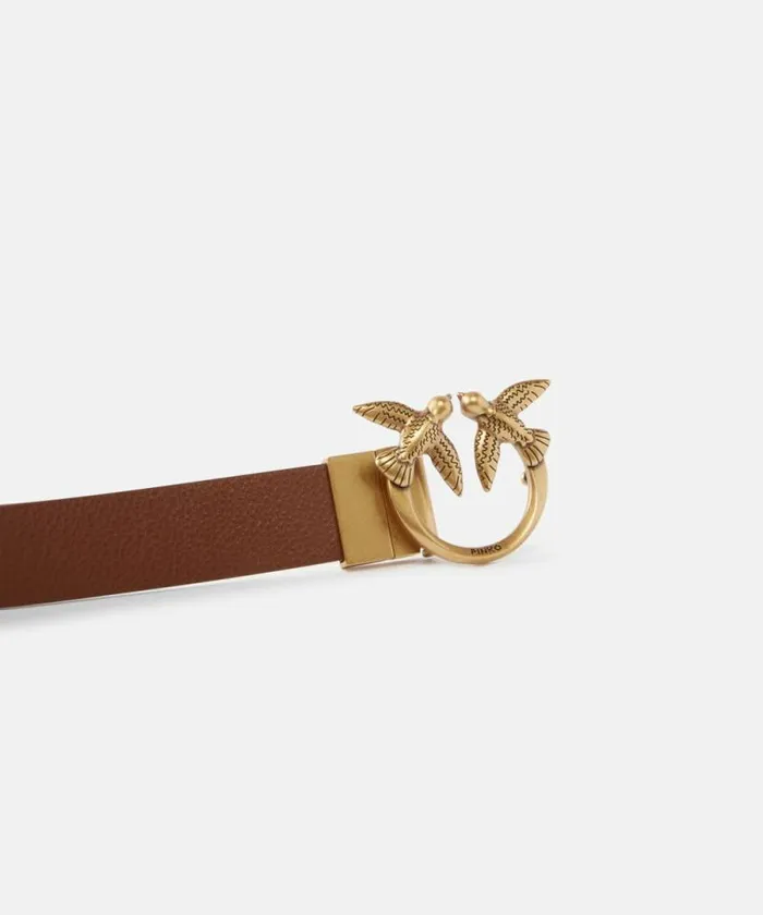 Women Belts Pinko Reversible Love Birds Belt 3cm Browngreenantiquegold Women Belts Pinko Reversible Love Birds Belt 3cm Browngreenantiquegold
