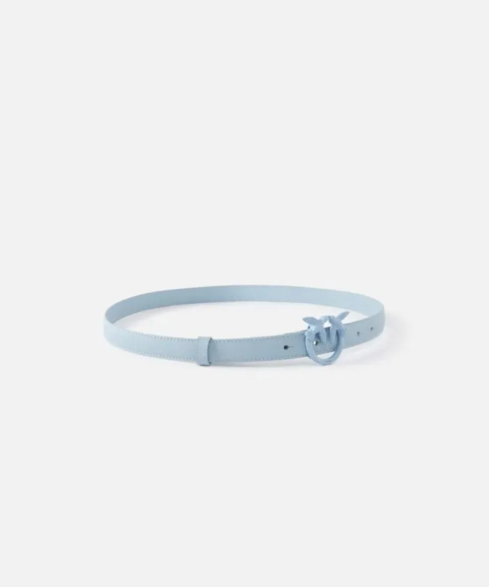 Women Belts Pinko Thin Colourblock Love Birds Leather Belt 2cm Light Blueblock Colour Women Belts Pinko Thin Colourblock Love Birds Leather Belt 2cm Light Blueblock Colour