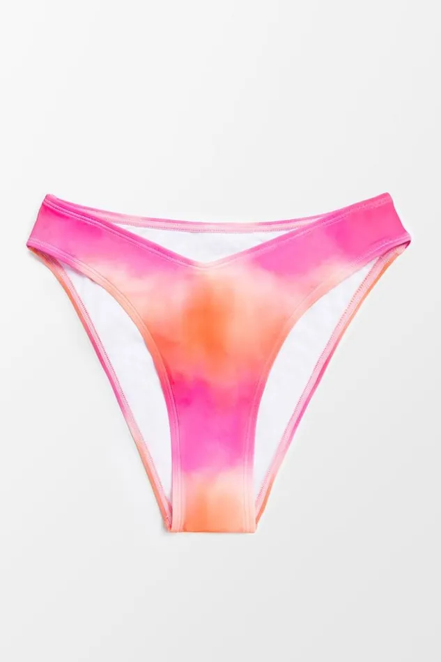 Women Bikini Bottoms Cupshe Radiant Sun Ombre Cheeky Hipster Bikini Bottom Multicolor