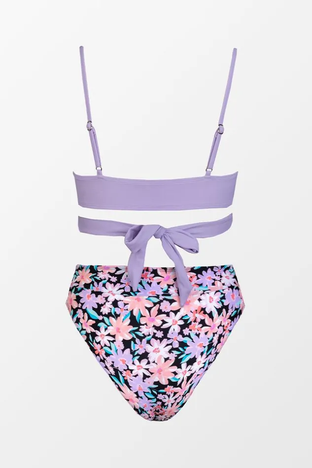 Women Bikini Sets Cupshe Paluma Falls Back Tie Wrapped Missy Bikini Set Purple