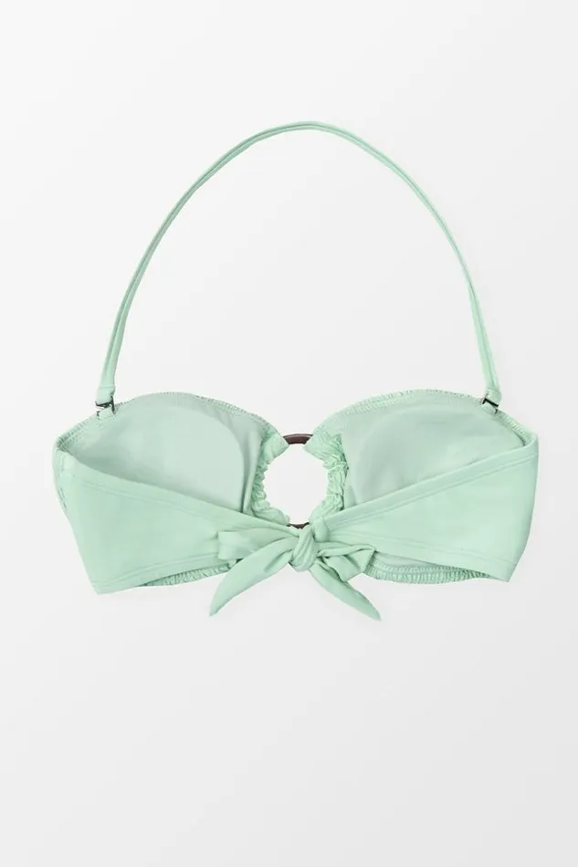 Women Bikini Tops Cupshe Destini Smocked Oring Bikini Top Green