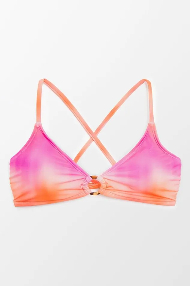 Women Bikini Tops Cupshe Radiant Sun Ombre ORing Bikini Top Multicolor