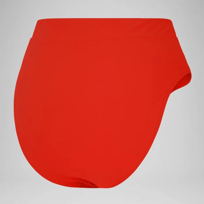 Women Bikinis and Tankinis Speedo Women039s Solid Hi Waist Bottom Red