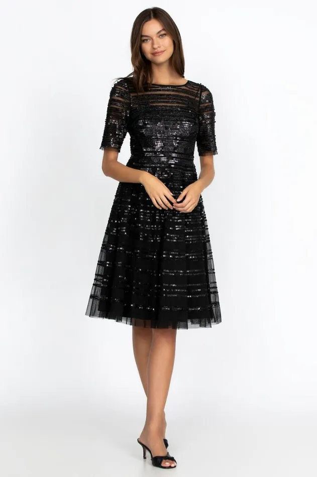 Women Black Beaded Mesh Dress Black Johnny Was Dresses Women Black Beaded Mesh Dress Black Johnny Was Dresses