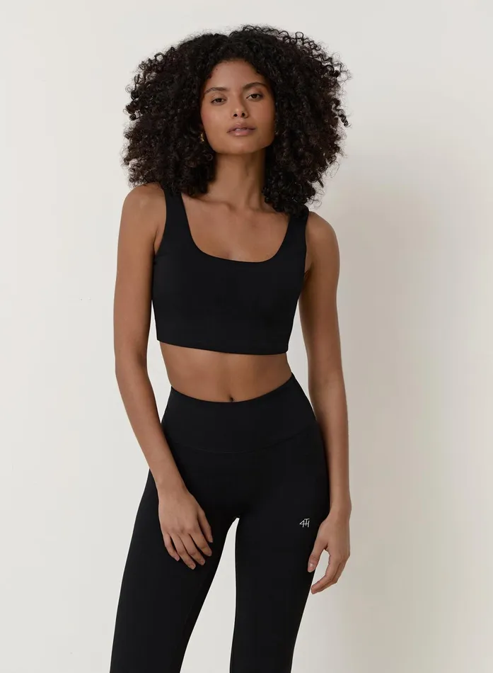 Women Black Fourth Crop Top Elessia 4th and Reckless Athleisure