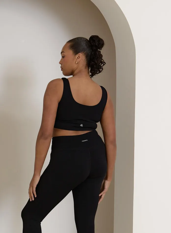 Women Black Fourth Crop Top Elessia 4th and Reckless Athleisure