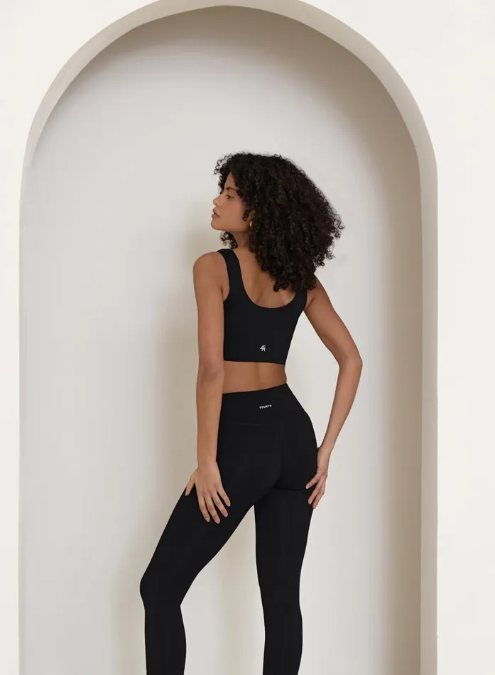 Women Black Fourth Crop Top Elessia 4th and Reckless Athleisure