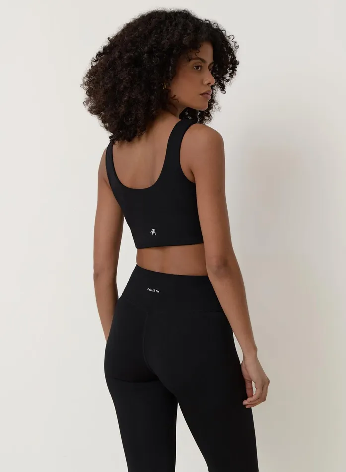 Women Black Fourth Crop Top Elessia 4th and Reckless Athleisure