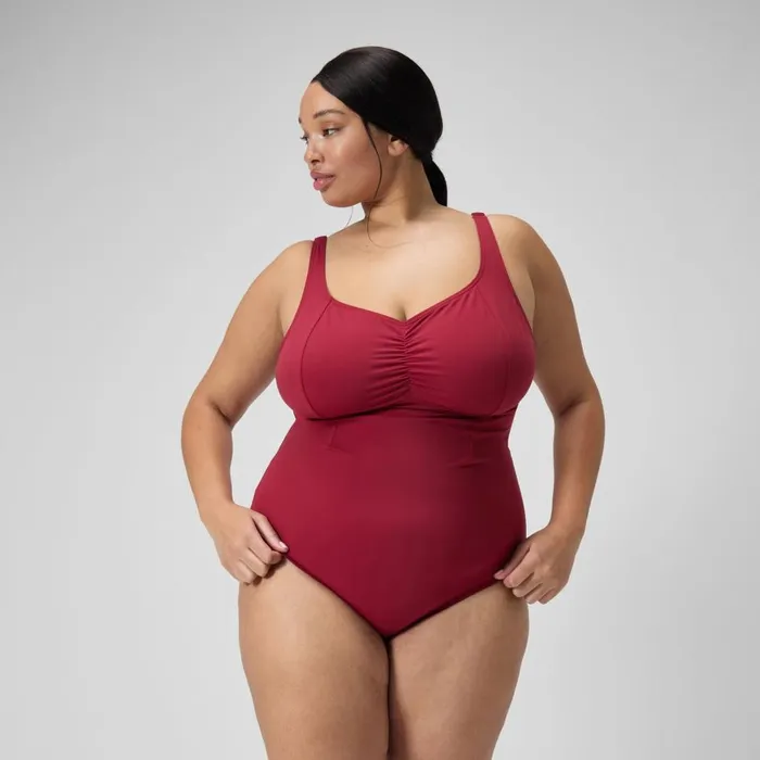 Women BodyShaping Speedo Women039s Plus Size Shaping AquaNite Swimsuit Red