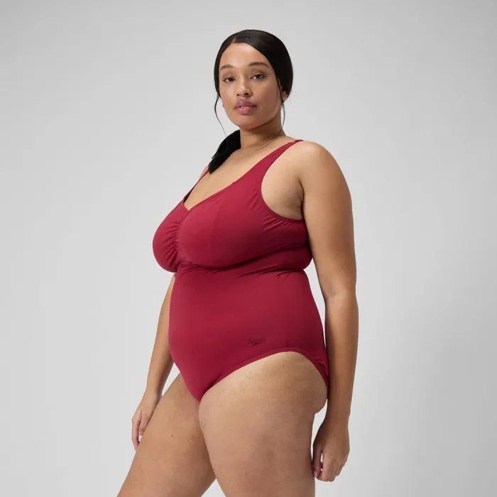 Women BodyShaping Speedo Women039s Plus Size Shaping AquaNite Swimsuit Red