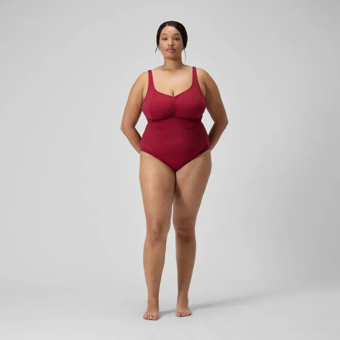 Women BodyShaping Speedo Women039s Plus Size Shaping AquaNite Swimsuit Red