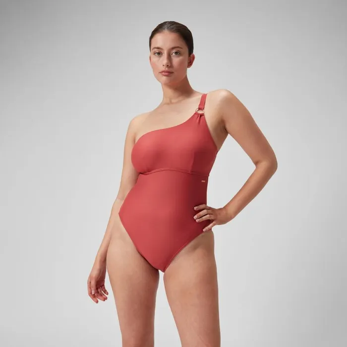 Women BodyShaping Speedo Women039s Shaping Asymmetric Swimsuit Red
