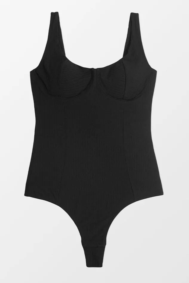 Women Bodysuits Cupshe Jaylee Black Vneck Backless Bodysuit Black