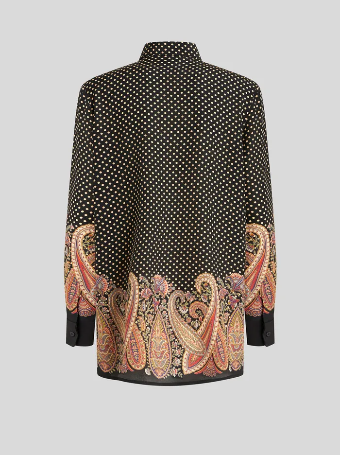Women Boyfit Crpe De Chine Shrt Etro Shirts And Blouses