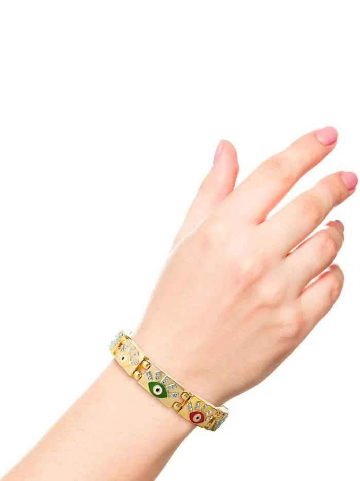 Women Bracelets Jessica Simpson Evil Eye Stretch Bracelet