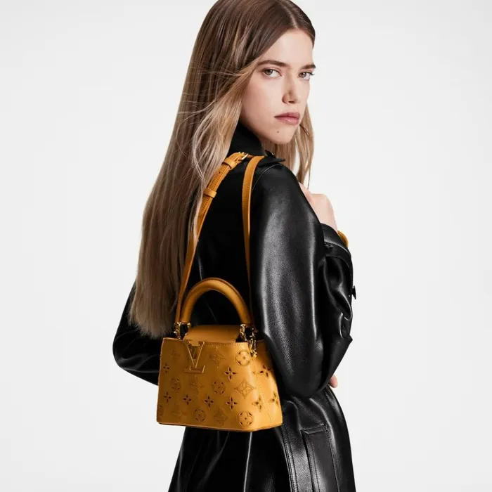 Women Capucines Bag Louis Vuitton Louis Vuitton Capucines MINI White M23456 Black M56669 Orange M22863 8211 Louis Vuitton Handbag Store