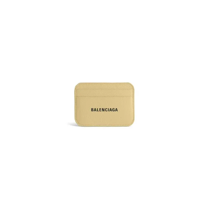 Women Card Holders Balenciaga Cash Card Holder In Light Yellow