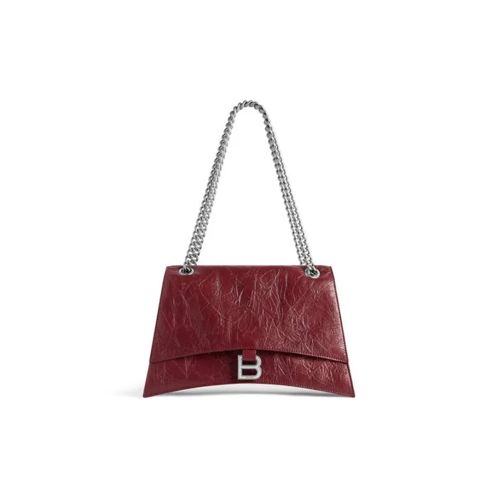 Women Chain Bags Balenciaga Crush Medium Chain Bag In Dark Red
