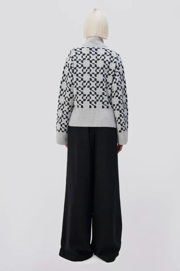 Women Charlenne Sweater Heather Grey Charcoal Multi Jonathan Simkhai Knitwear