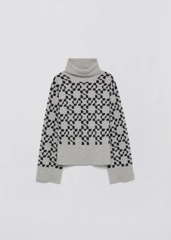 Women Charlenne Sweater Heather Grey Charcoal Multi Jonathan Simkhai Knitwear