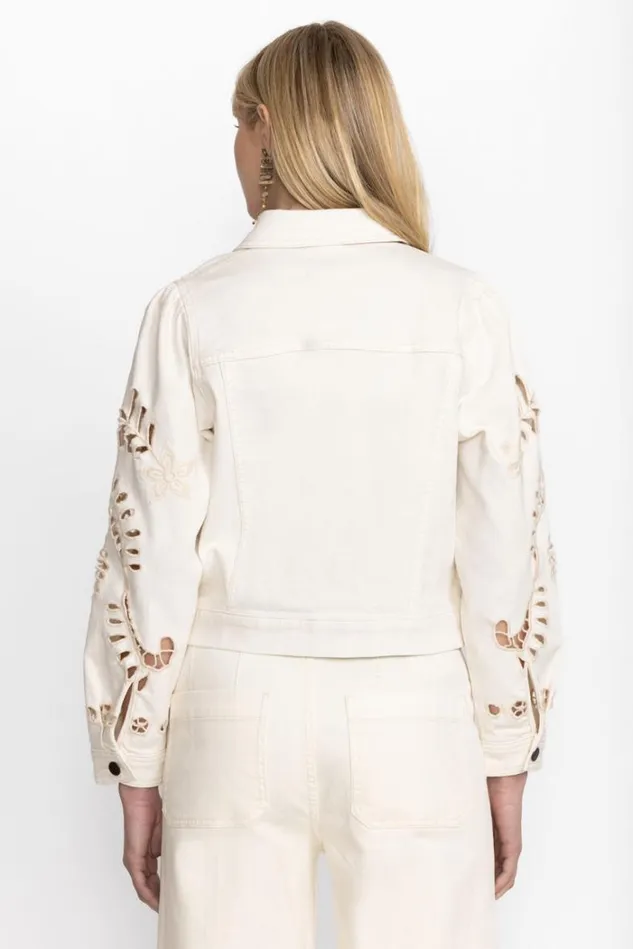 Women CHARLOTTA CROPPED DENIM JACKET Natural Johnny Was Outerwear Women CHARLOTTA CROPPED DENIM JACKET Natural Johnny Was Outerwear