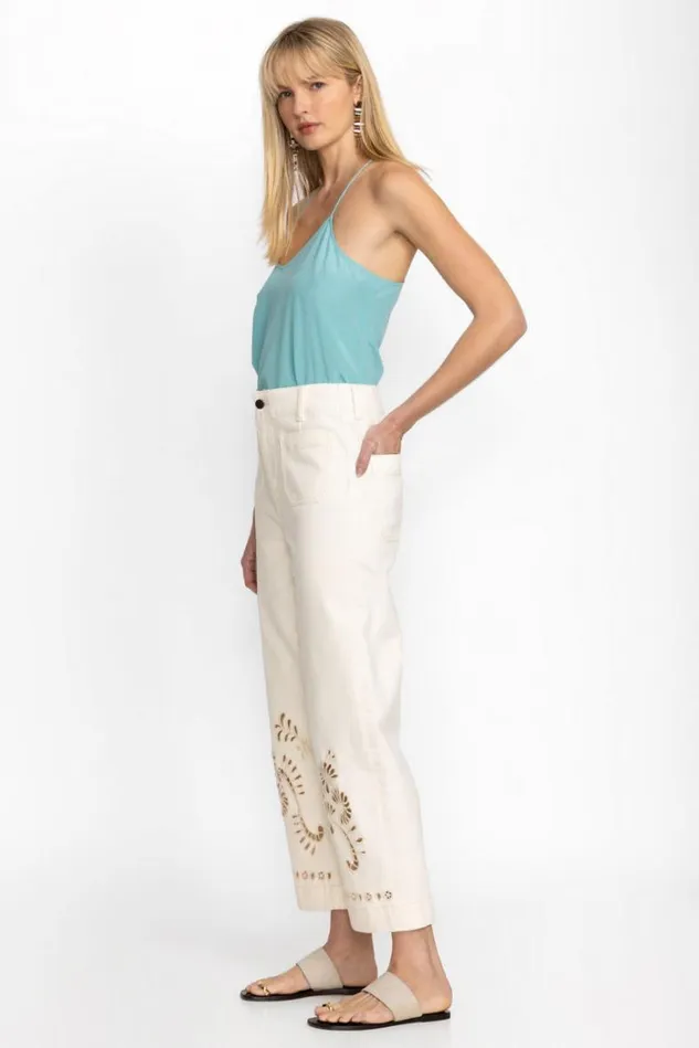 Women CHARLOTTA CROPPED WIDE LEG JEAN Natural Johnny Was Bottoms Women CHARLOTTA CROPPED WIDE LEG JEAN Natural Johnny Was Bottoms