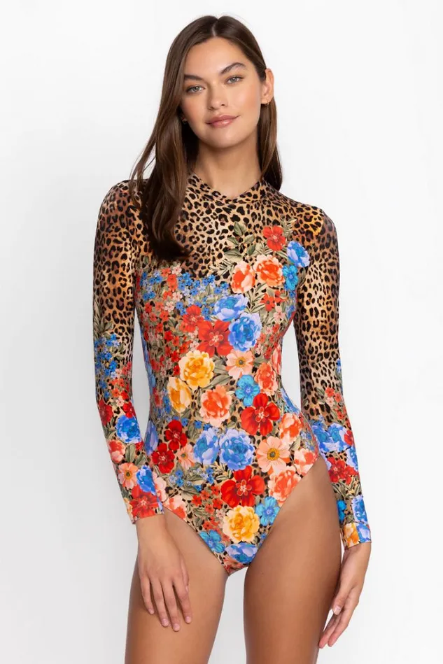 Women CHEETAH CROSS OVER NECK SURF ONE PIECE Multi Johnny Was Swim and Resort Women CHEETAH CROSS OVER NECK SURF ONE PIECE Multi Johnny Was Swim and Resort