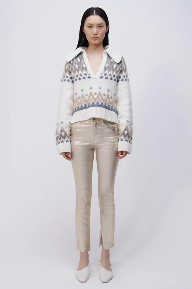 Women Clarence Polo Ivory Multi Jonathan Simkhai Knitwear