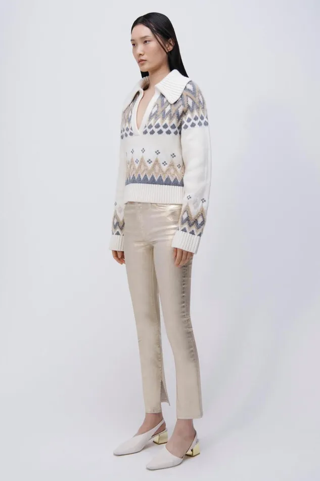 Women Clarence Polo Ivory Multi Jonathan Simkhai Knitwear