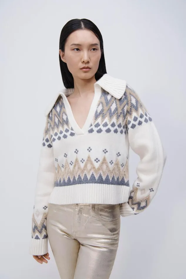 Women Clarence Polo Ivory Multi Jonathan Simkhai Knitwear