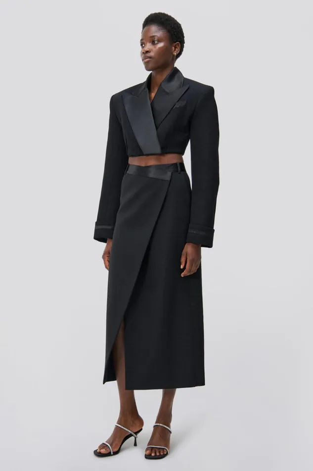 Women Clarisse Skirt Black Jonathan Simkhai Pants and Bottoms