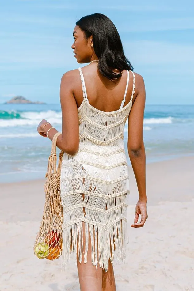Women Cover Up Dresses Cupshe Tyler Crochet Tassel Slip Cover Up Apricot