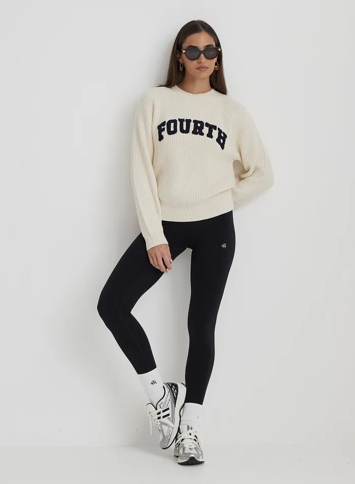 Women Cream Fisherman Knit Fourth Jumper Pallas 4th and Reckless Knitwear
