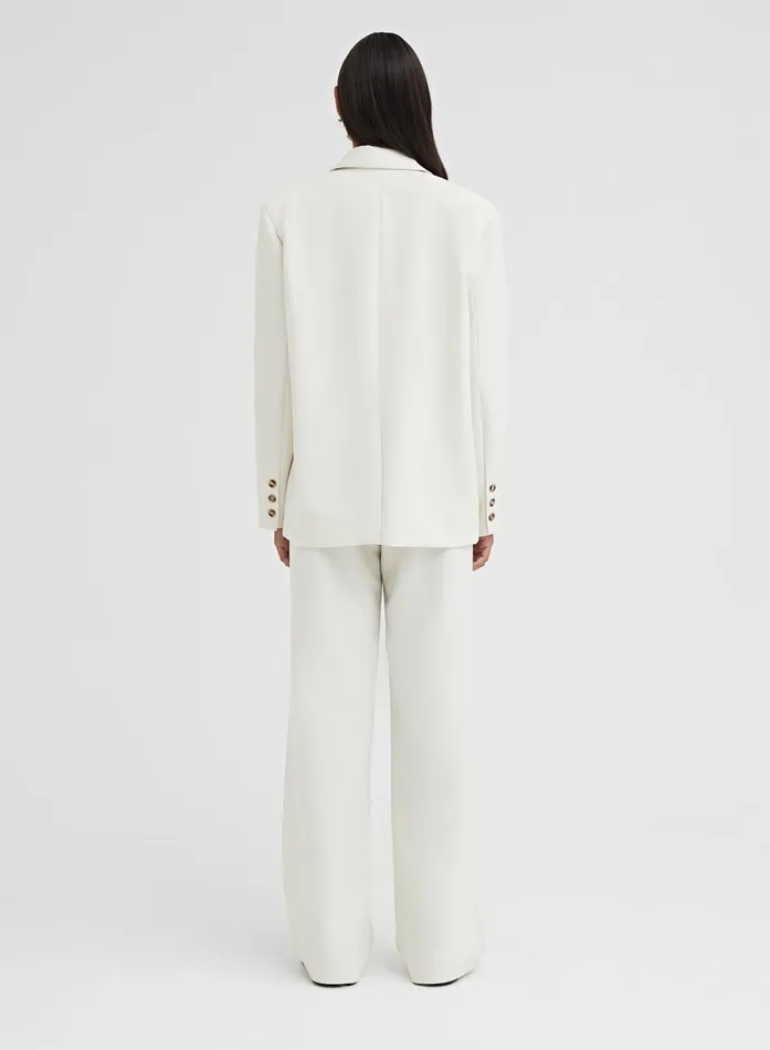 Women Cream Oversized Single Breasted Blazer Georgina 4th and Reckless Blazers