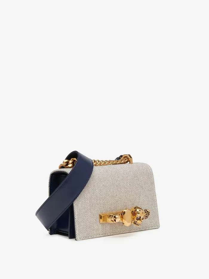 Women Crossbody Bags Alexander McQueen The Biker Mini Jewelled Satchel Greynavy