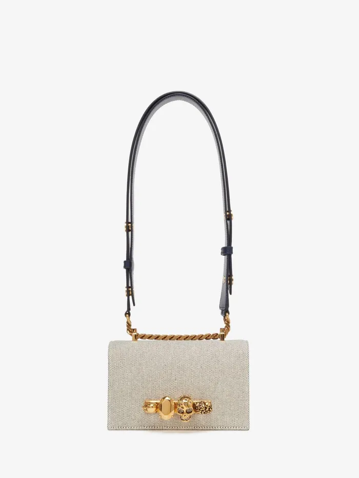 Women Crossbody Bags Alexander McQueen The Biker Mini Jewelled Satchel Greynavy