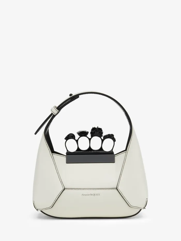 Women Crossbody Bags Alexander McQueen The Jewelled Hobo Mini Bag Soft Ivory