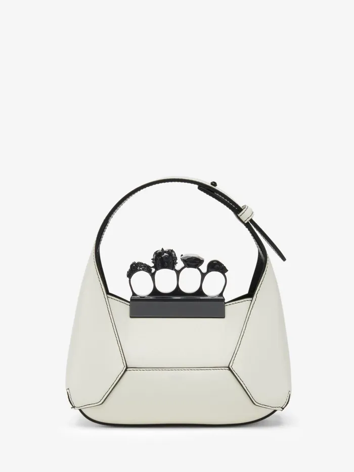 Women Crossbody Bags Alexander McQueen The Jewelled Hobo Mini Bag Soft Ivory