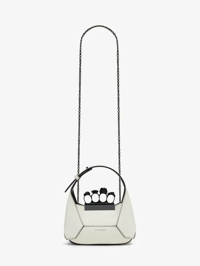Women Crossbody Bags Alexander McQueen The Jewelled Hobo Mini Bag Soft Ivory
